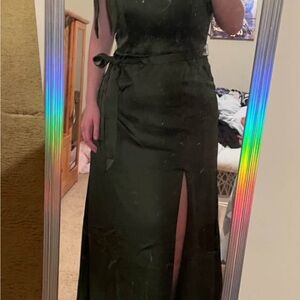Revelry Dark Green Prom Dress